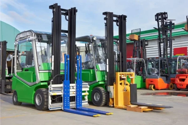 An image of different forklift models